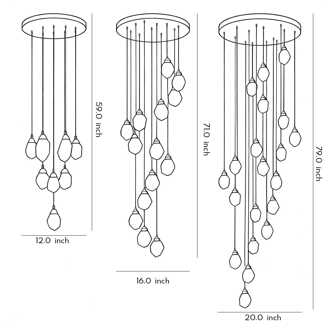 Luxury Staircase Chandelier Modern Spiral Crystal High Ceiling Light