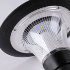 Outdoor Solar Wall Sconce Black Waterproof Metal Light