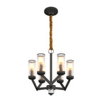 Glass Drop Chandelier High-End Luxury Copper Ceiling Light