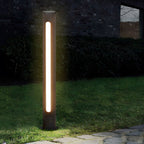 Black Matte LED Cylinder Outdoor Pathway Light - 15.8''/29.5'' H