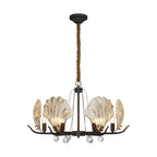 Shell Chandeliers Modern Copper Glass Ceiling Light