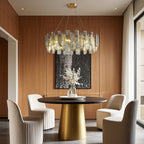 Contemporary Crystal Chandeliers Eye-Protecting Ceiling Light