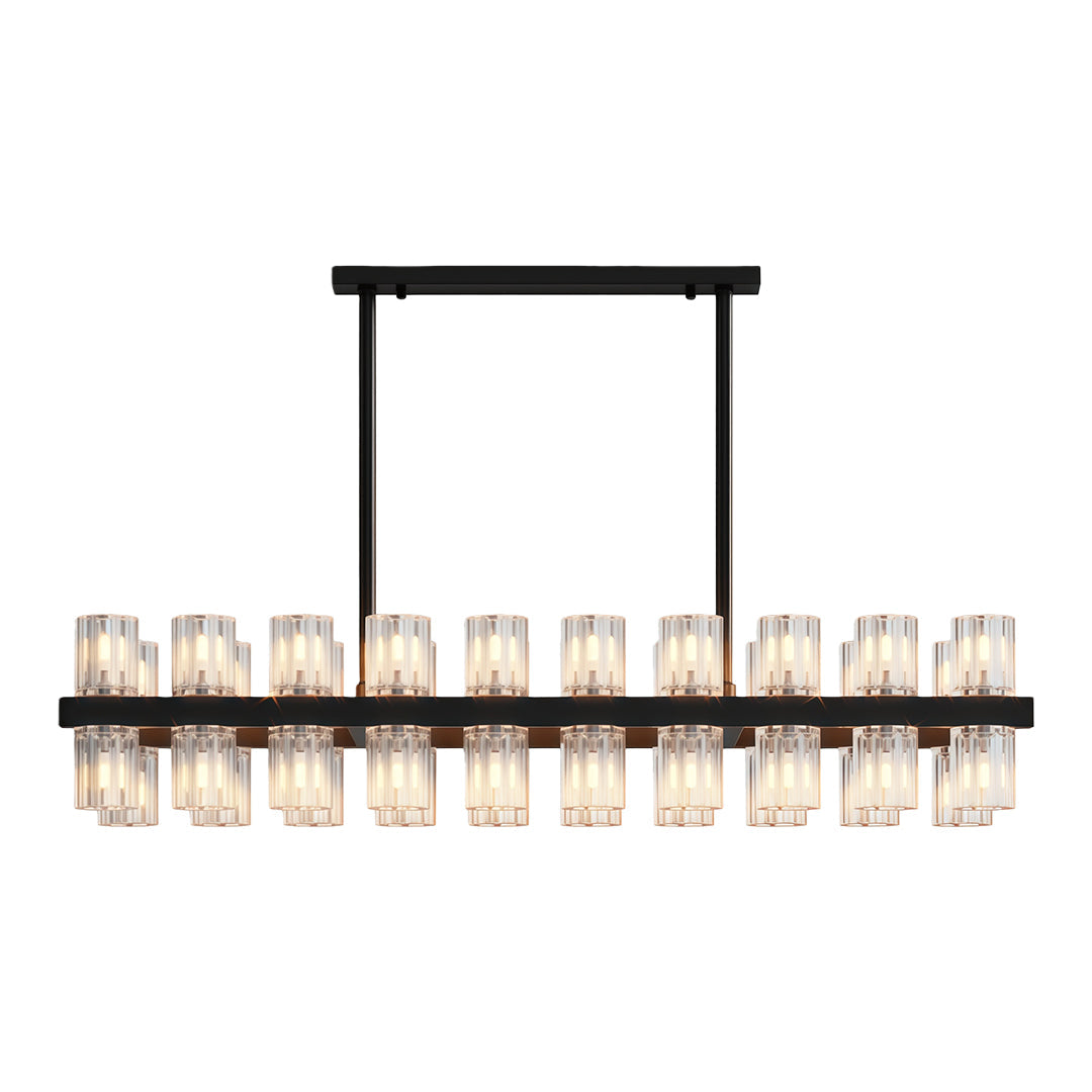 Luxury Crystal Chandeliers American Copper Ceiling Light