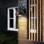 Matte Black Gooseneck Light Industrial Outdoor Light