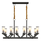 Glass Drop Chandelier High-End Luxury Copper Ceiling Light
