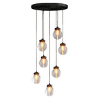 Modern Copper Chandelier Creative Luxury Glass Ceiling Light