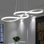 Geometric Design Semi Flush Chandeliers Metal Silica Gel Ceiling Lights