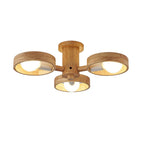 Wooden Chandeliers Nordic Style Creative LED Chandelier Made of Rubberwood