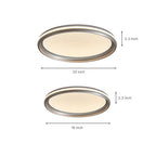 Metal Flush Mount Light Silver Finish White Acrylic Ceiling Light