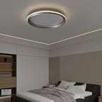 Metal Flush Mount Light Silver Finish White Acrylic Ceiling Light