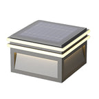 Metal Pillar Lights Minimalist Style Waterproof Square Pier Mount Lamp
