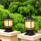Metal Post Lights Waterproof LED Outdoor Vintage Garden Pillar Light