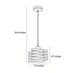 Metal Ribbon Pendant Light Vintage Industrial Style Ceiling Light