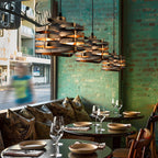 Metal Ribbon Pendant Light Vintage Industrial Style Ceiling Light