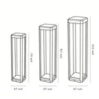 Metal Solar Pathway Lights Modern Black Aluminum Light