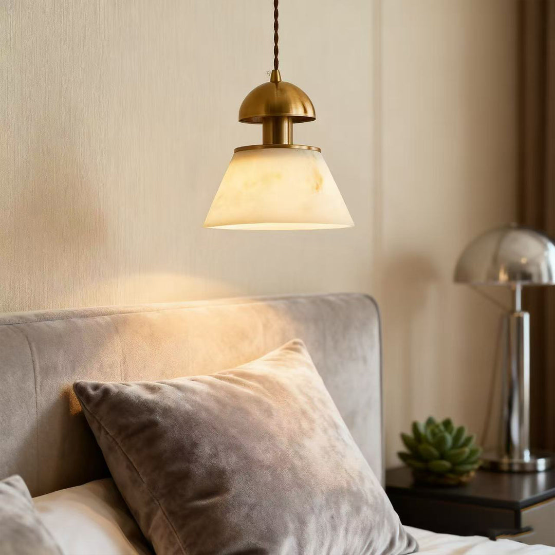 Metallic Pendant Lights French Fake Cloud Stone Ceiling Light