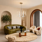 Retro Chandeliers Sleek Luxury Transparent American Ceiling Light