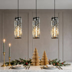 Mini Crystal Pendant Light Creative Art Crystal Island Ceiling Light