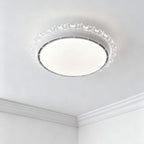 White Ceiling Fan with Light Minimalist Bladeless Fan Lamp