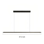 Black Metal Pendant Light Nordic Minimalist LED Linear Ceiling Light