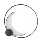 Decorative Outdoor Wall Lights Gray Waterproof Ring Crescent Lamp