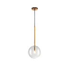 Clear Glass Globe Pendant Light Nordic Iron Ceiling Light