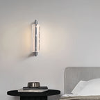 Metal Wall Art with LED Lights Modern Minimalist Crystal Wall Light