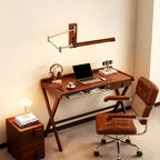 Swing Wall Light Mid-Century Iron Walnut Eye-Protecting Arm Lamp
