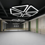 Black Modern Chandeliers Creative LED Triangular Ceiling Light
