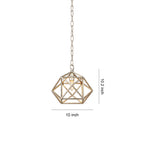 Gold Metal Pendant Light Adjustable Chain Chic Geometric Ceiling Light
