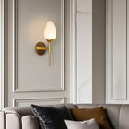 Glass Wall Lights Full Copper American-Style Lamp