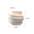 Minimalist Layers Half Cylinder Iron 2-Light Wall Sconce - White