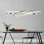 LED Infinity Chandelier Modern Irregular Wave Line Ceiling Light