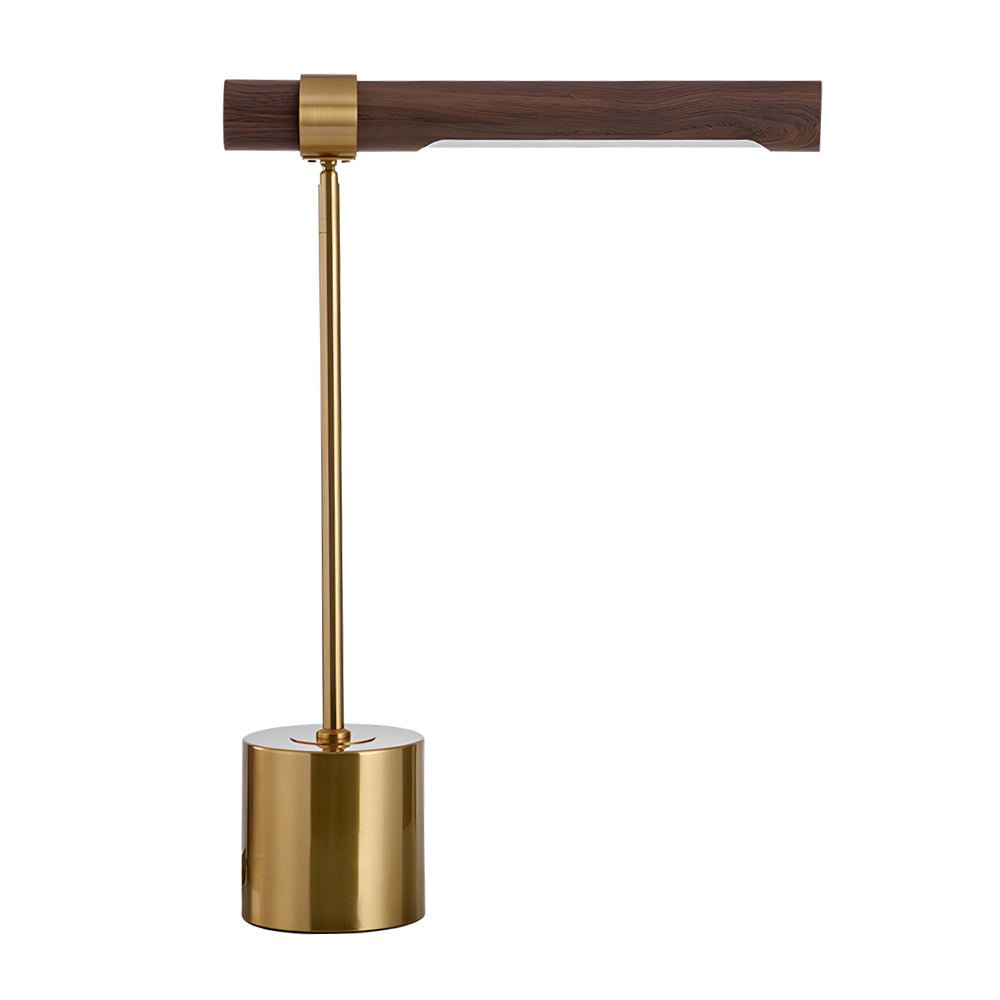 2-Piece Study Lighting Set: LED Semi-Flush Mount & Wood Desk Lamp