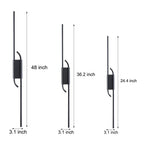 Minimalist Long LED Linear Lights Aluminum Black Wall Lights
