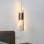 Minimalist Long LED Linear Lights Aluminum Black Wall Lights
