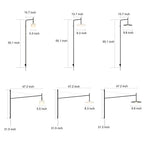 [Open-Box] Minimalist Metal Long Pole Arm Tempo LED Wall Sconce