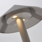 Sleek Minimalist Outdoor Umbrella-Shaped LED Post Light