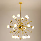12 Light Sputnik Chandelier Nordic Style Gold Iron LED Ceiling Light