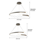 Minimalist Ring Ball 3 Step Dimming LED Nordic Chandelier Hanging Lamp