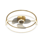 Minimalist Ring Three Step Dimming LED Mute Modern Bladeless Ceiling Fan Lights