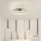 Round Ceiling Fan with Light Nordic Ultra Thin Integrated Fan Light