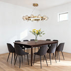 Gold Round Chandelier Featuring a Polished Brass Ring Ceiling Light