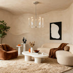 Retro Chandeliers Sleek Luxury Transparent American Ceiling Light