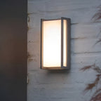 Outdoor Lights Wall Modern Geometric Black Metal Light