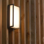 Outdoor Lights Wall Modern Geometric Black Metal Light