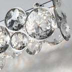 Silver Pendant Light Crystal Design Contemporary Chic Ceiling Light