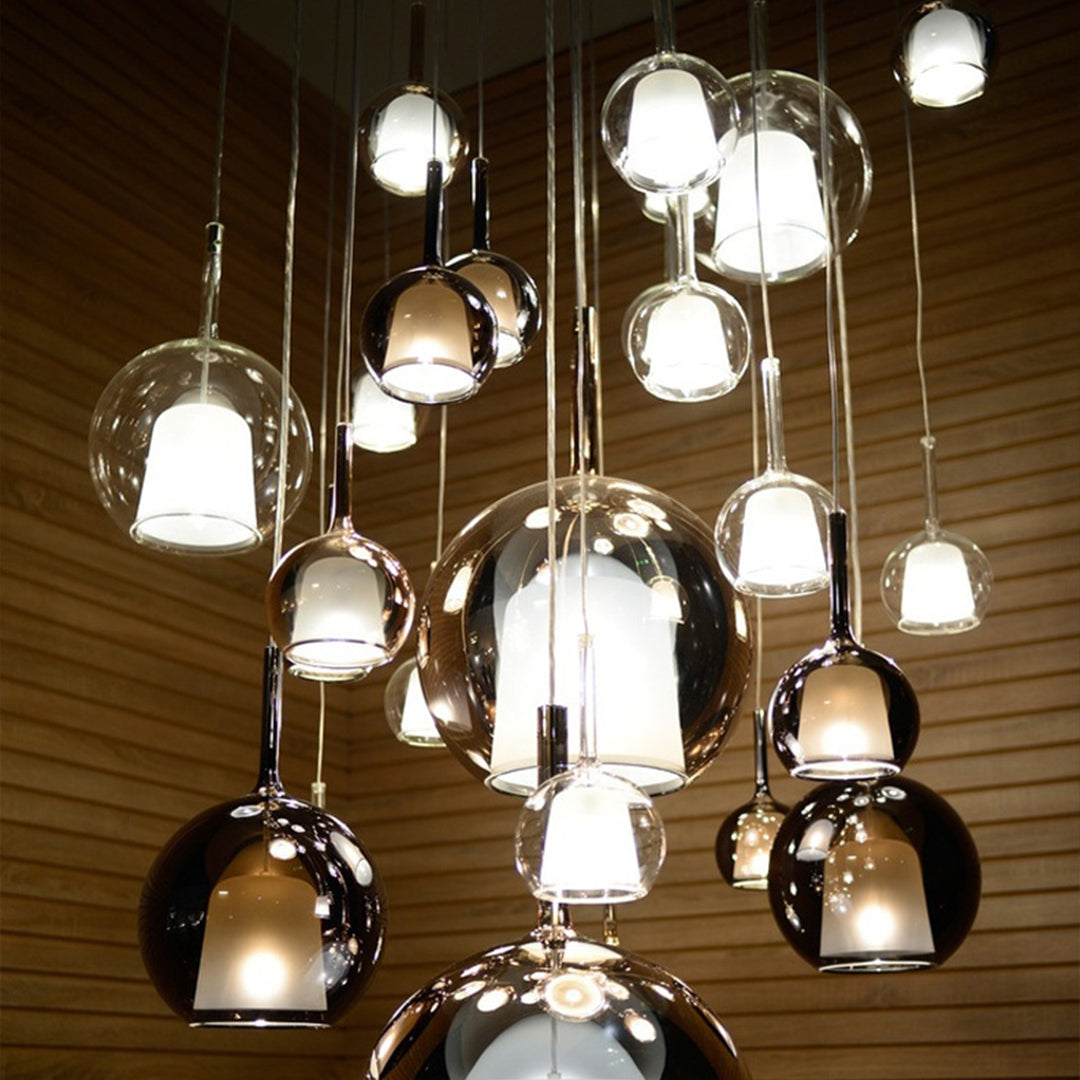 Glass Ball Pendant Light Nordic LED Glass Art Island Light
