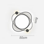 LED Geometric Shapes Circle Dimmable Flush Mount Lights with Remote Control