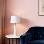 Nordic White Marble Tapered Table Lamp